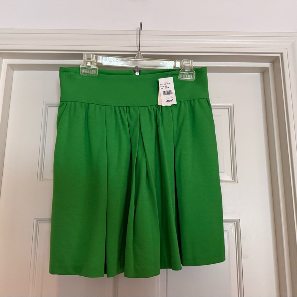 LaRok Green Mini Skater Skirt with Pleats